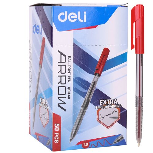  BOLIGRAFO DELI ARROW EXTRA SMOOTH 1  MILIMETRO ROJO CAJA X50