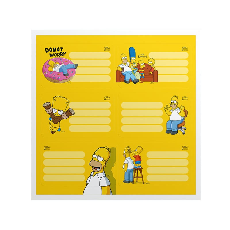  ETIQUETA MOOVING X12 SIMPSONS