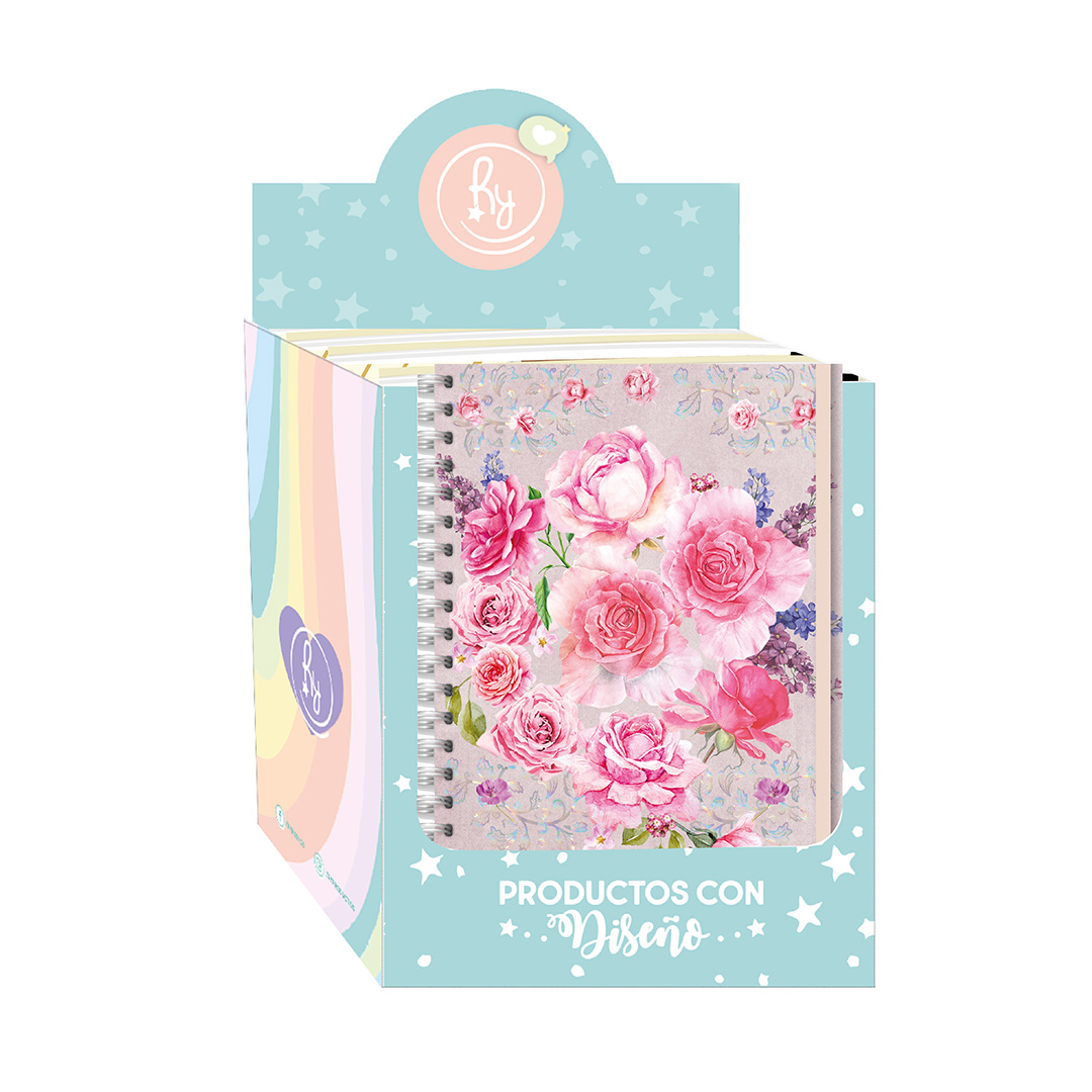  CUADERNO REYSA 15X21 TAPA DURA ECO CHIC 80H RAYADO EXH X8