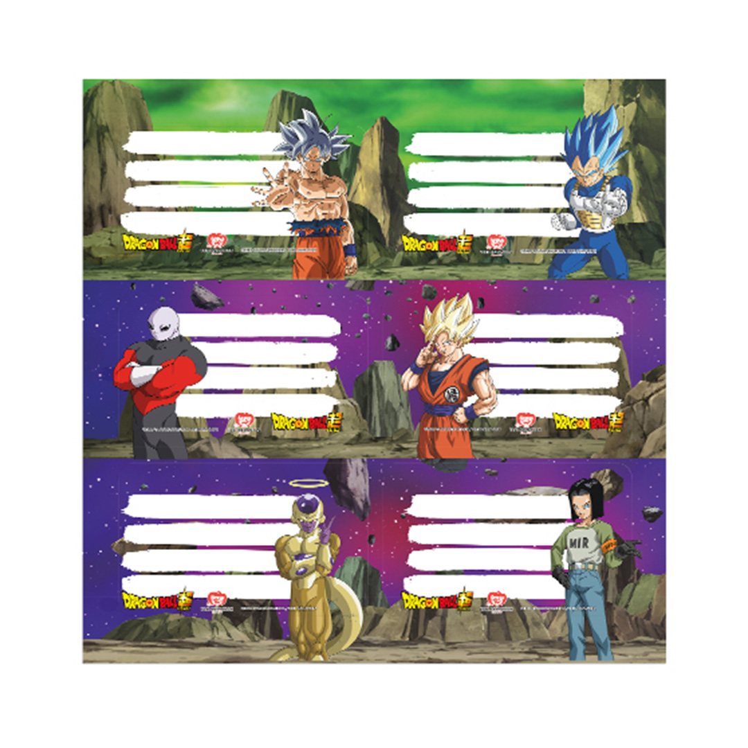  ETIQUETA MOOVING DRAGON BALL X12