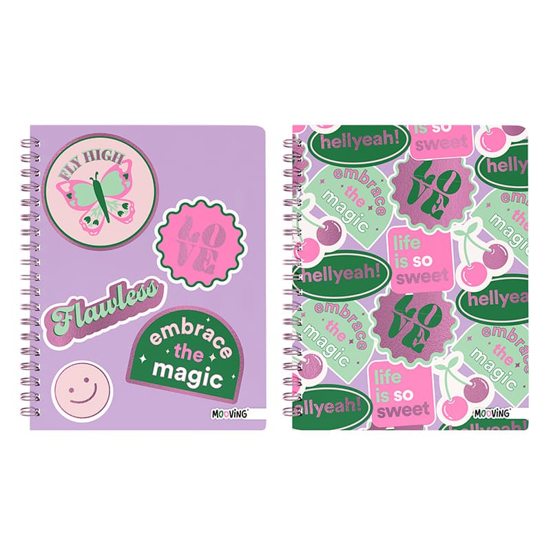  CUADERNO MOOVING 16X21 TAPA DURAESPIRAL 80H PINK