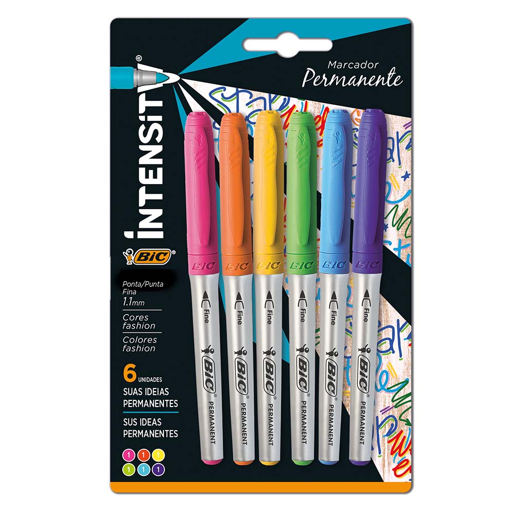  MARCADOR PERMANENTE BIC GRIP INTENSITY;
X6 FASHION