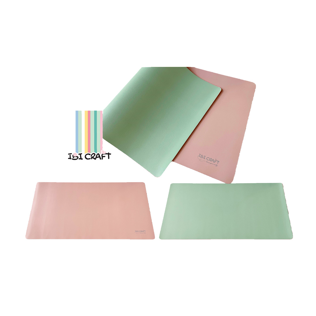  DESK PAD IBICRAFT 70X35 DOBLE FAZ  ROSA / VERDE AGUA