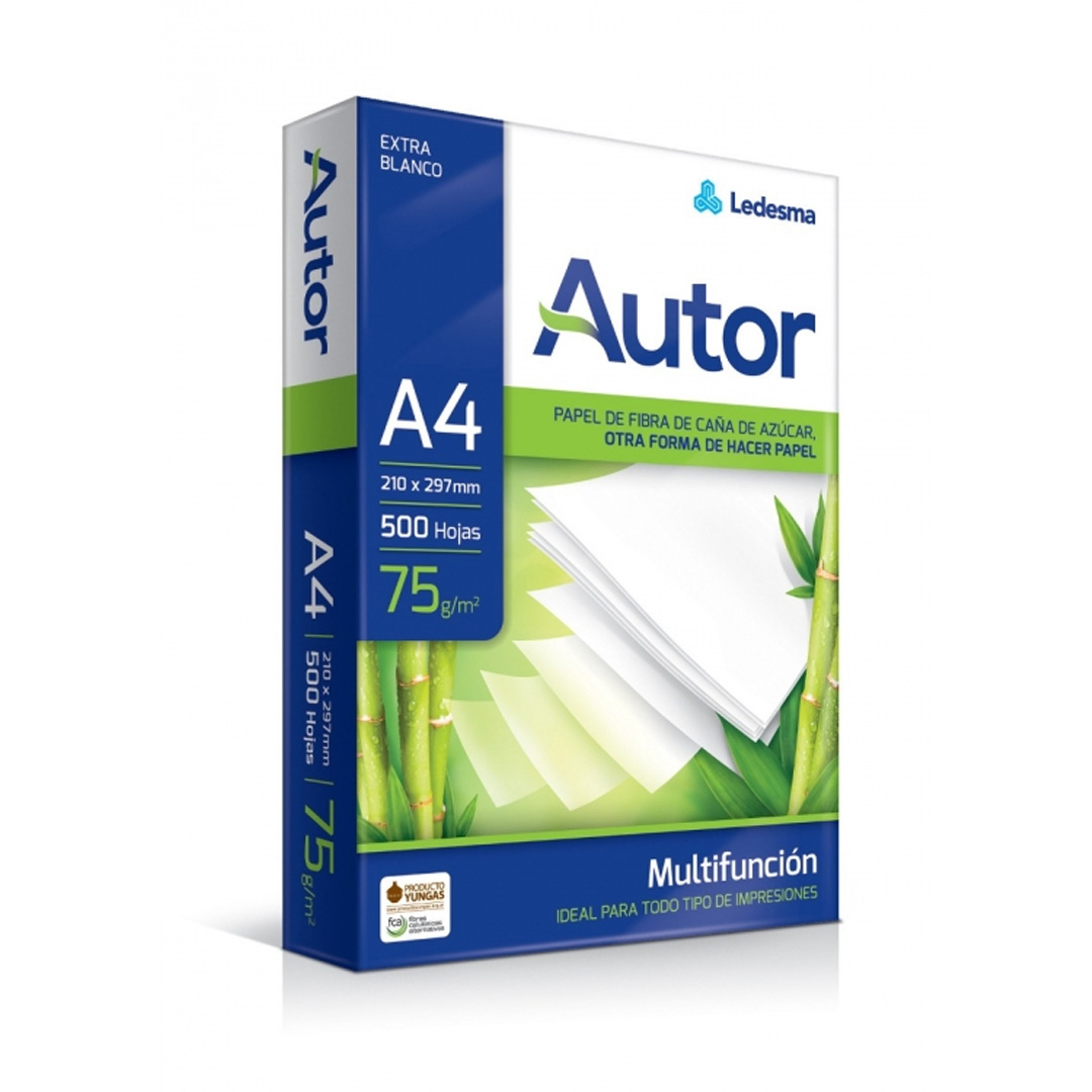  RESMA A4 AUTOR 75 GR 500 HOJAS