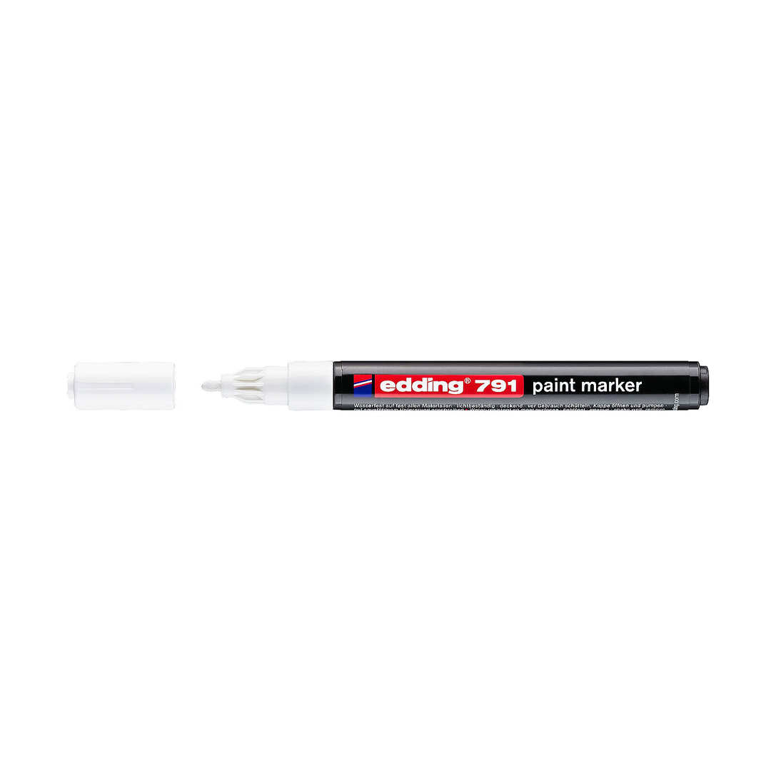 MARCADOR PERMANENTE EDDING ESMALTE FINO E-791 BLANCO