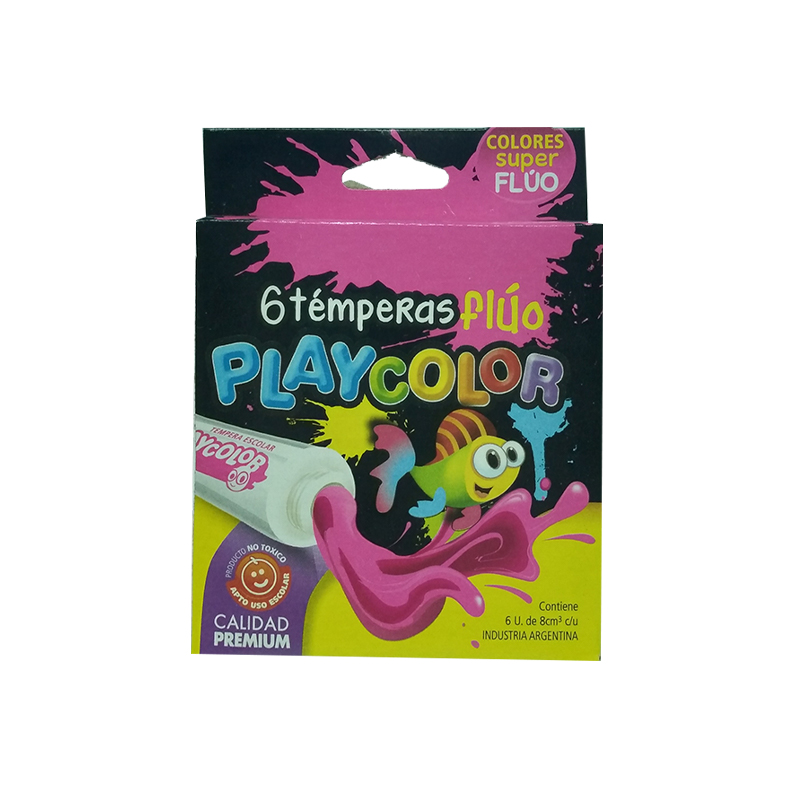  TEMPERA PLAYCOLOR 8MM X6 FLUO