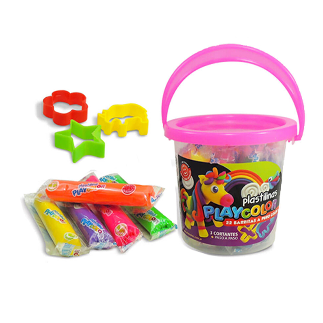  BALDECITO PLASTILINA PLAYCOLOR X22 + 3;
CORTANTES