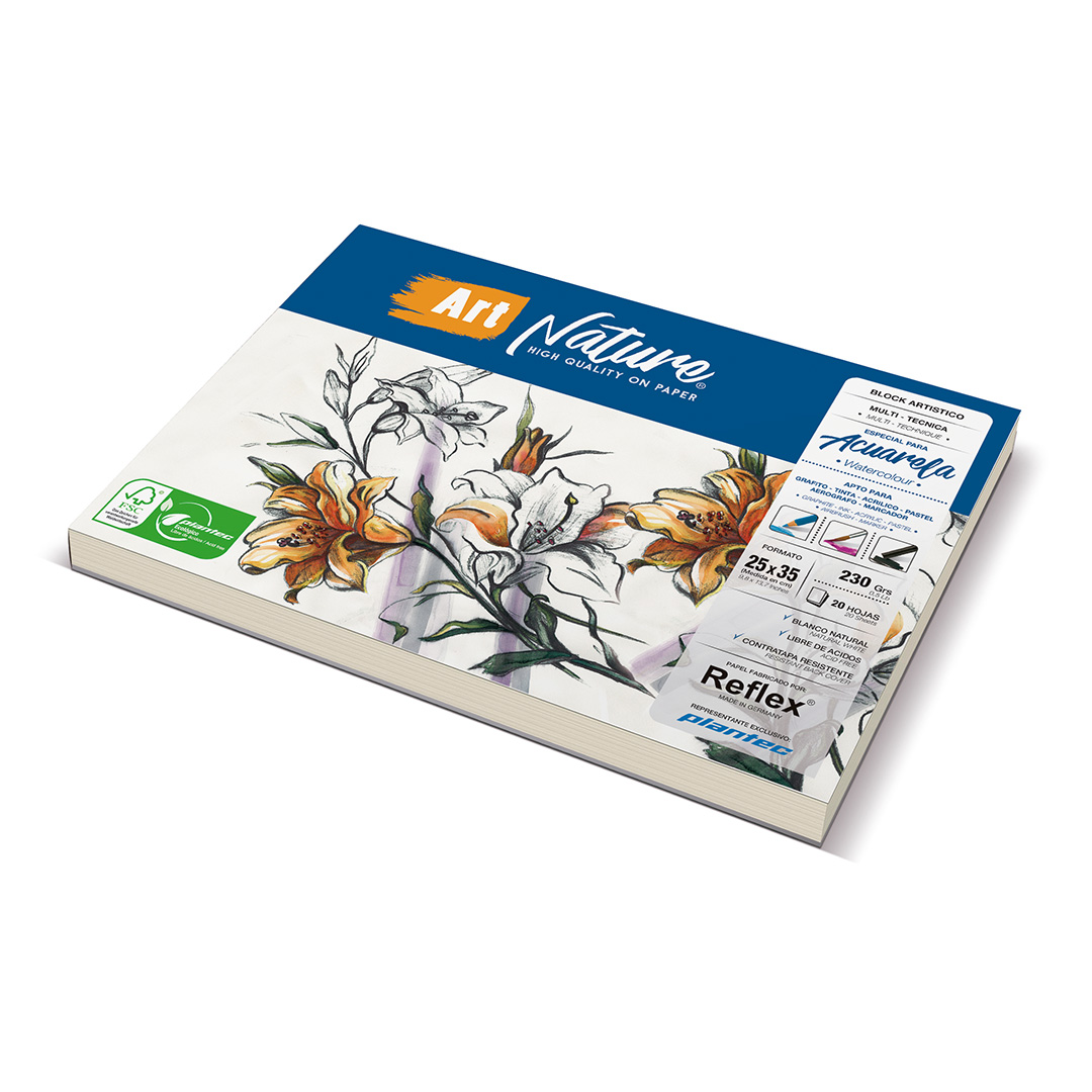  BLOCK DE DIBUJO ART NATURE PLANTEC 230GR  25X35 X20 HOJAS