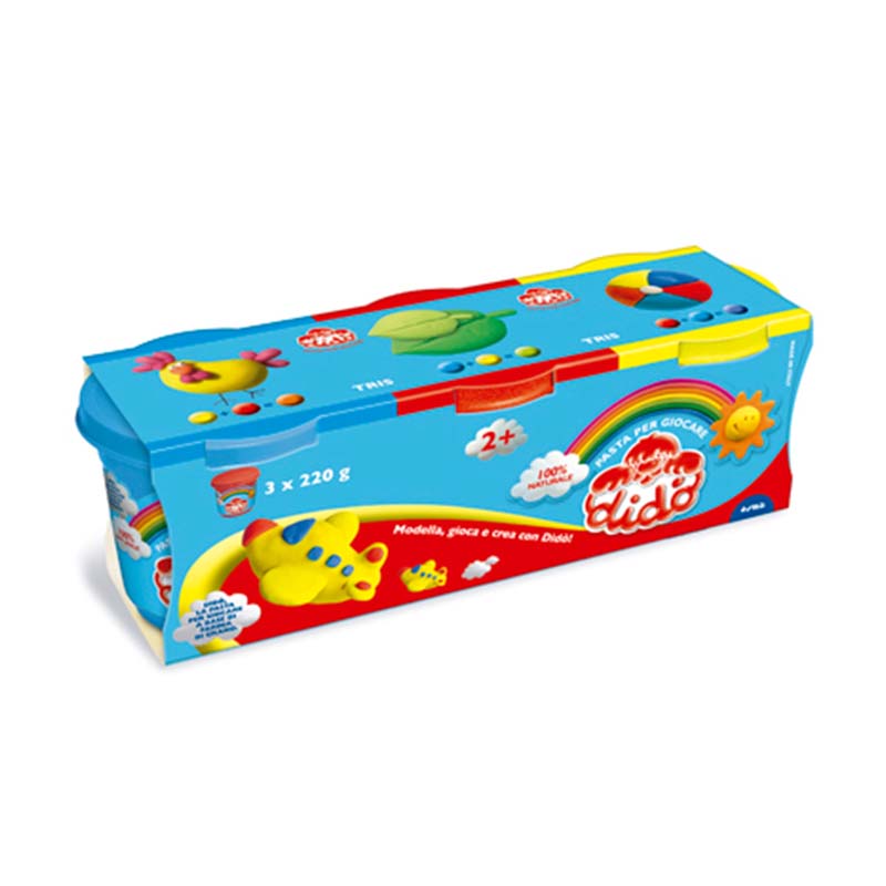  MASA MODELAR DIDO POTE 220GR X3  AMARILLO/ROJO/AZUL