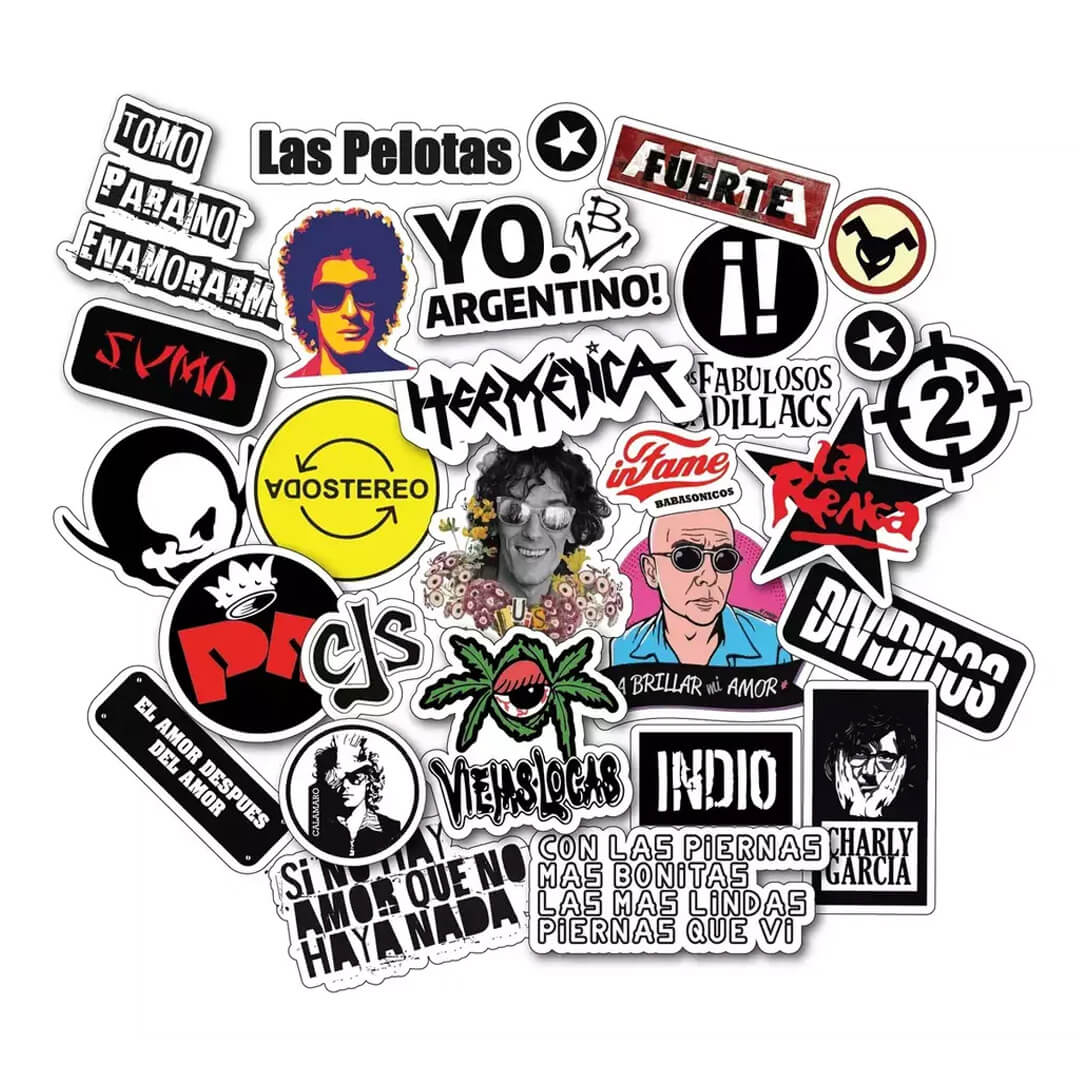  PLANCHA STICKERS ROCK NACIONAL X5