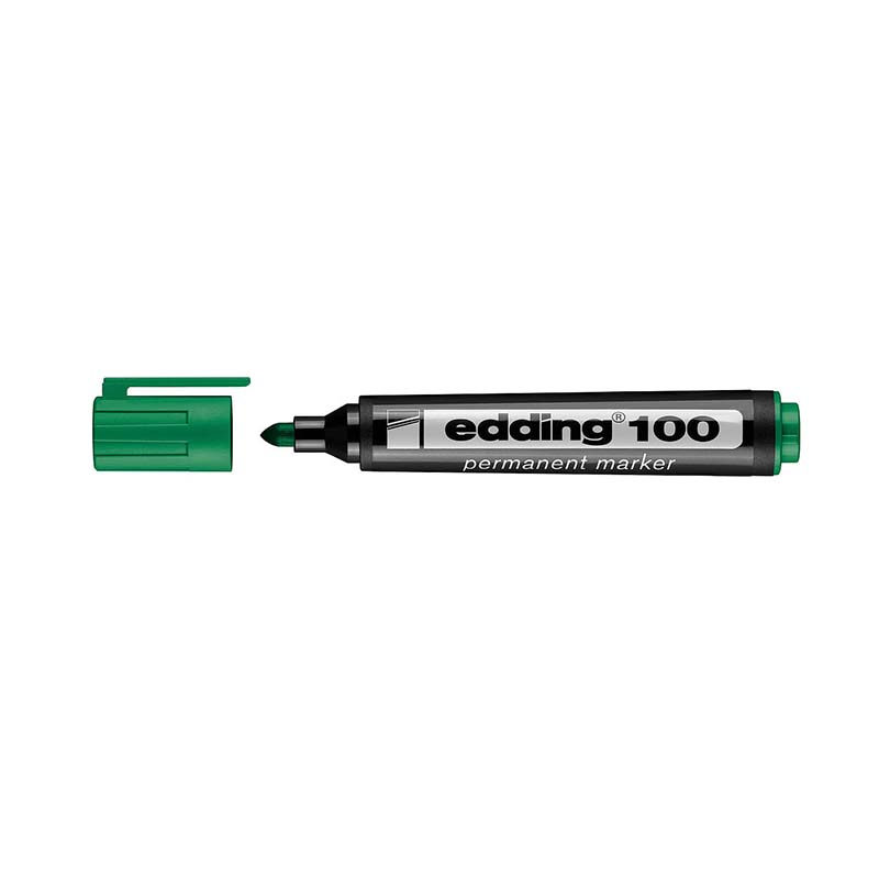  MARCADOR PERMANENTE EDDING PUNTA REDONDA  E-100 X10 VERDE