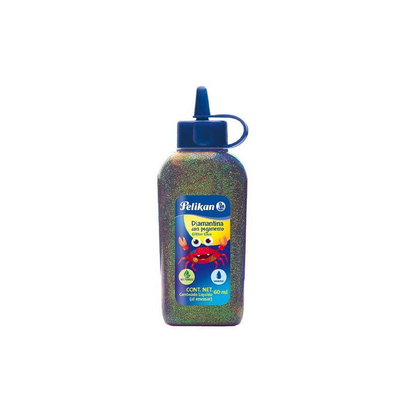  ADHESIVO GLITTER PELIKAN 60ML MULTICOLOR  CAJA X6
