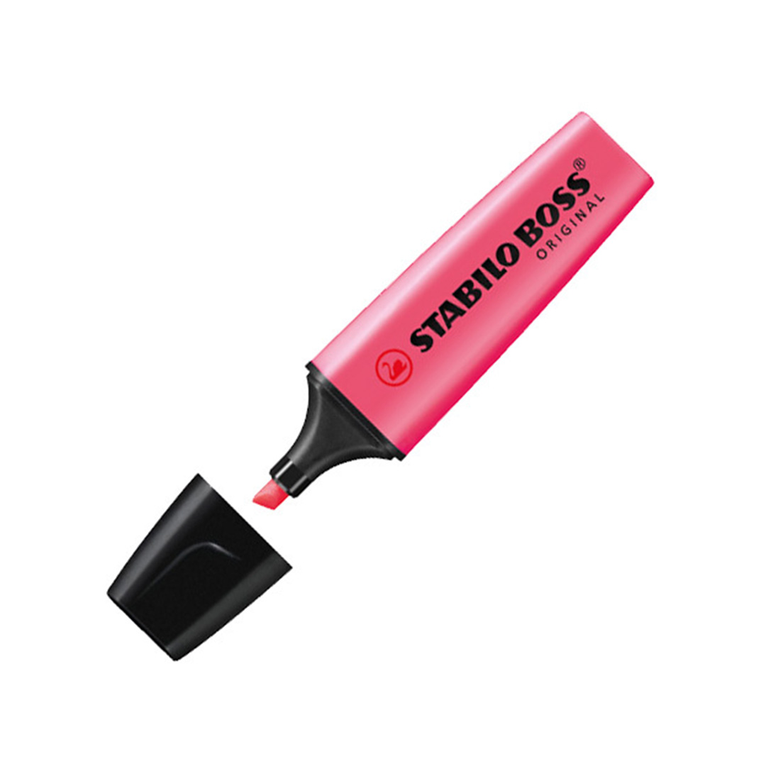  RESALTADOR CHATO STABILO BOSS X10 FLUO;
ROSA
