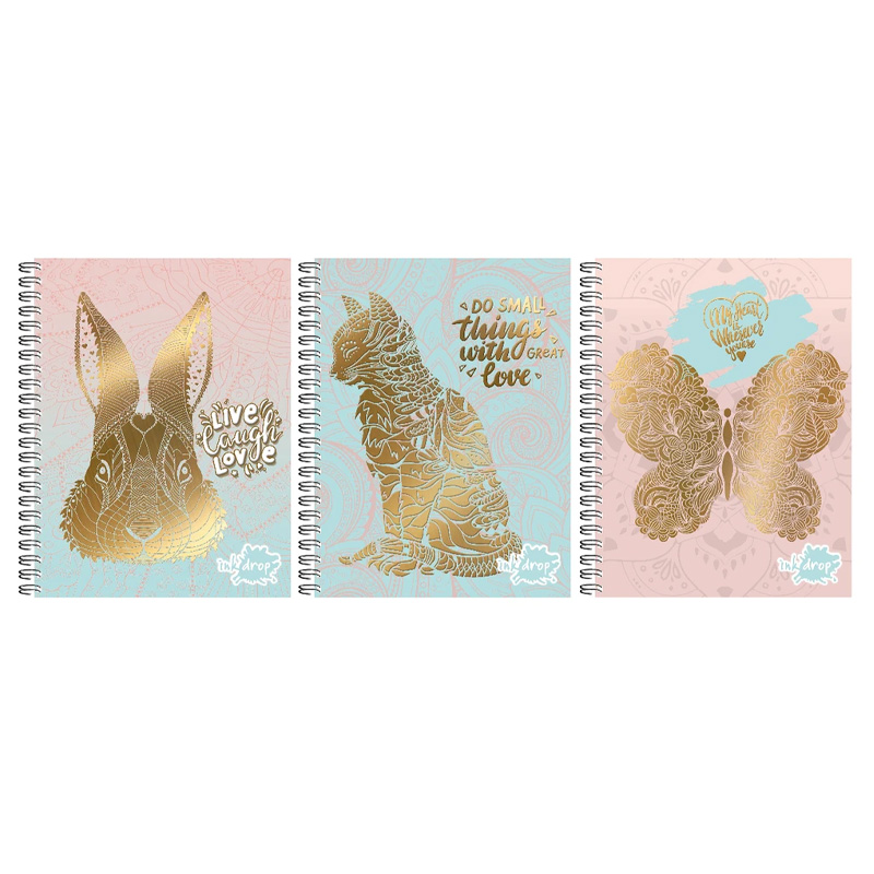  CUADERNO INKDROP A4 22X29 TAPA DURA  ESPIRAL 100H MANDALA