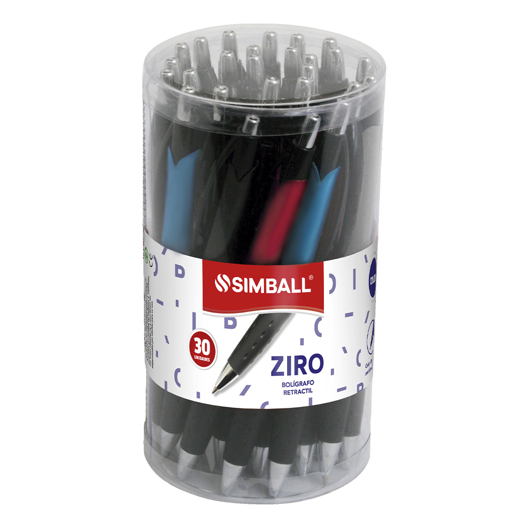  BOLIGRAFO RETRACTIL SIMBALL ZIRO X30  AZUL