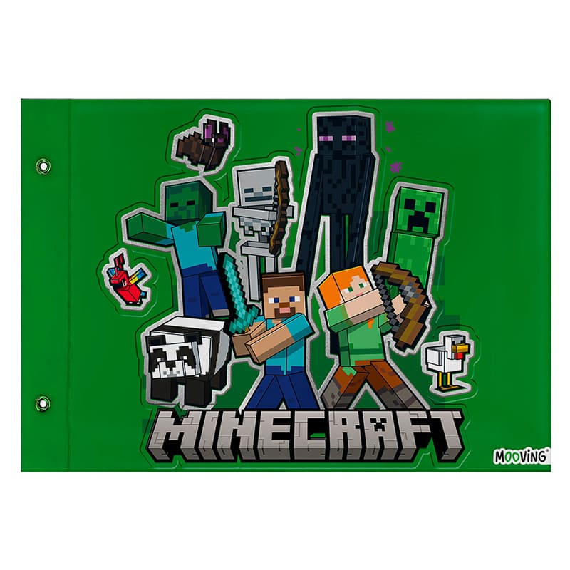  CARPETA ESCOLAR TAPA N5 MOOVING  MINECRAFT