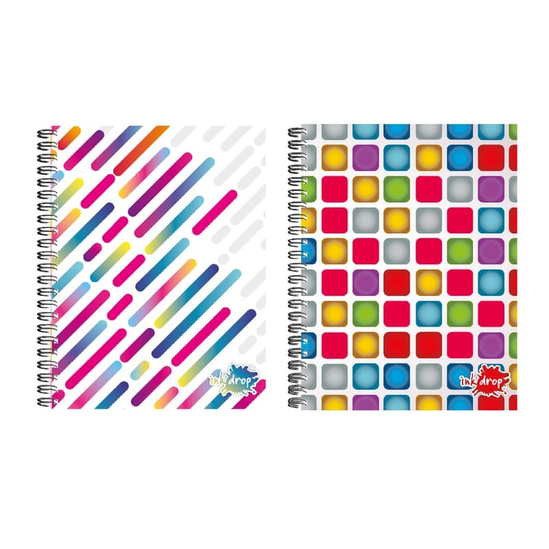  CUADERNO INKDROP A5 16X21 TAPA DURA  ESPIRAL 100H CROMATIC