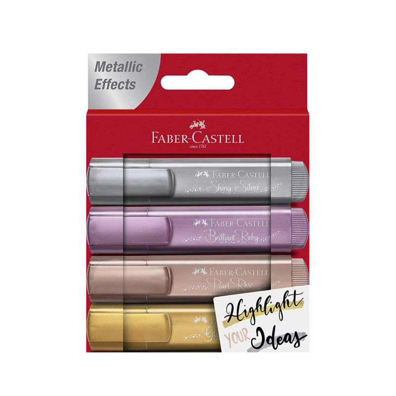  RESALTADOR CHATO FABER 46 BLISTER X4  METALICOS