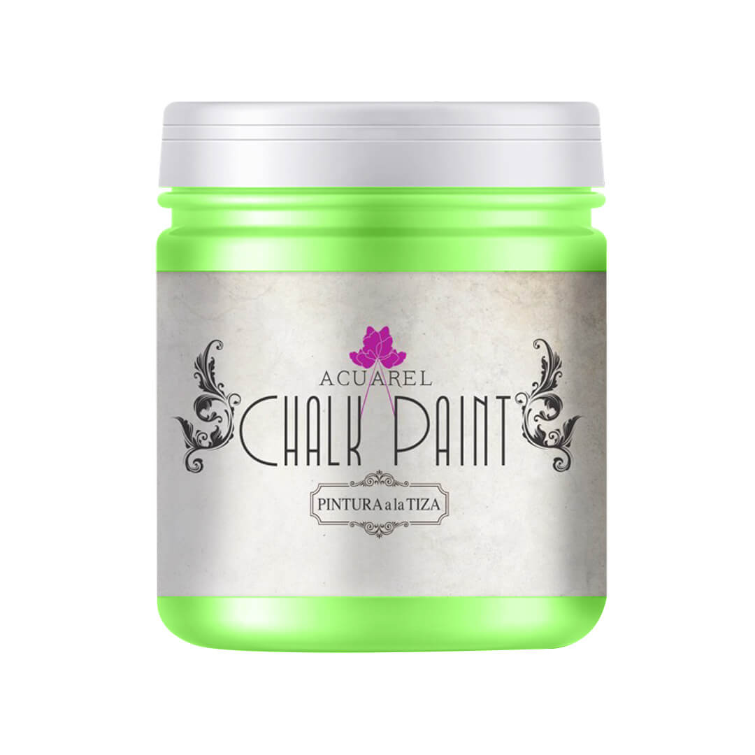  PINTURA A LA TIZA ACUAREL POTE 200  GRAMOS VERDE MANZANA