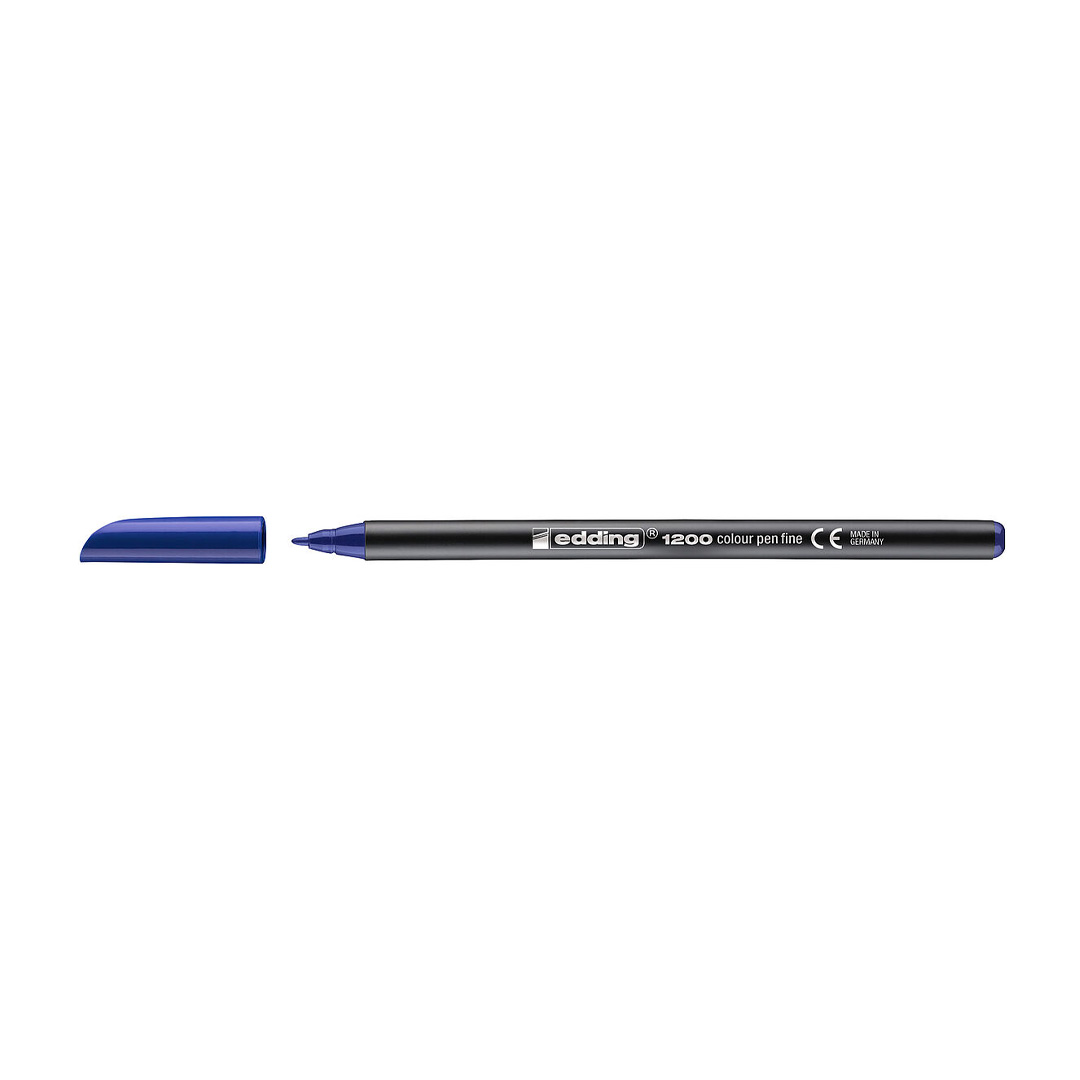  MARCADOR AL AGUA EDDING PUNTA REDONDAE-1200 X10 AZUL