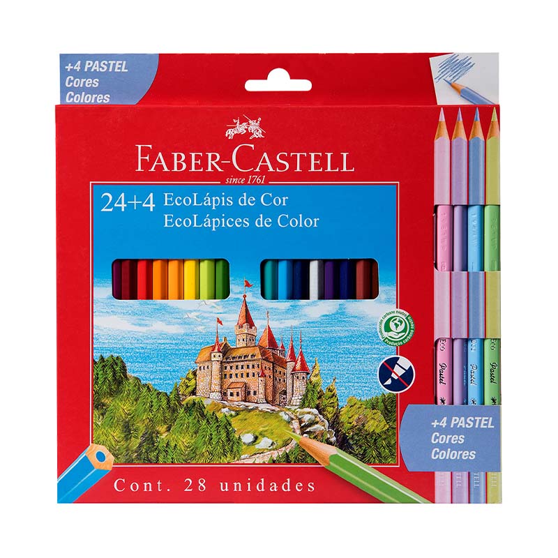  LAPIZ COLOR FABER ECOLAPIZ X24 + 4  PASTEL