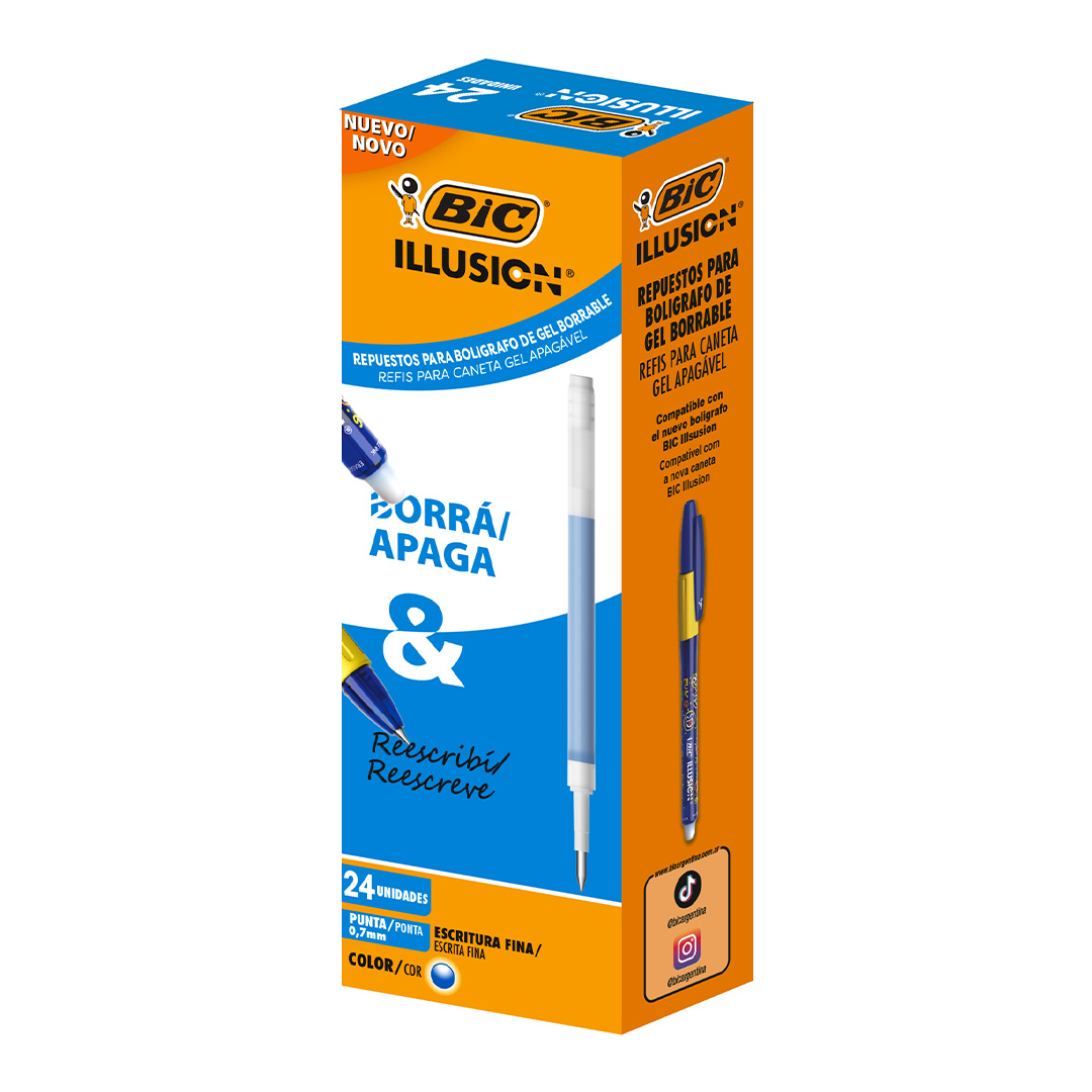  REPUESTO BORRABLE BIC ILLUSION X24 AZUL
