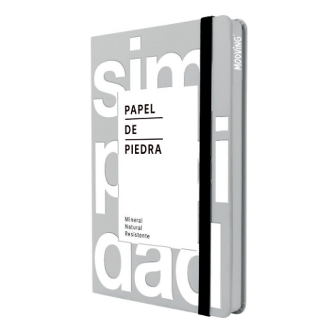  CUADERNO MOOVING A5 TAPA DURA PU PAPELPIEDRA LISO