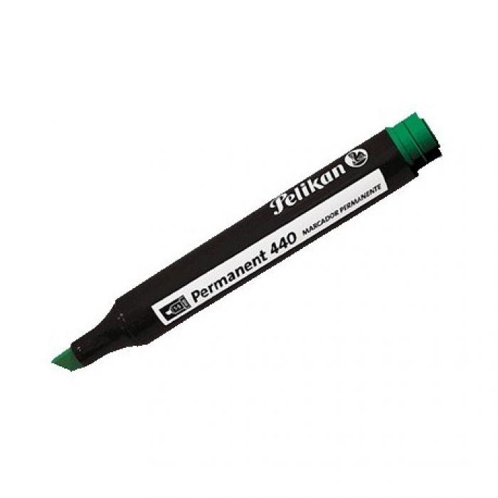  MARCADOR PERMANENTE PELIKAN 440 PUNTABISELADA VERDE X10