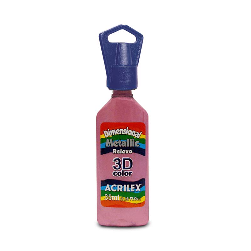  DIMENSIONAL RELIEVE 3D METALLIC ACRILEX 35ML ROSA