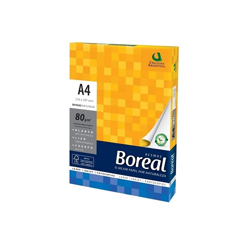  RESMA A4 80 GRAMOS BOREAL 500 HOJAS