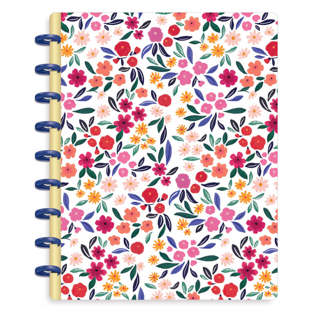  CUADERNO HAPPY PLANNER A DISCOS 60H  18X23 DIVISIONES FLORES