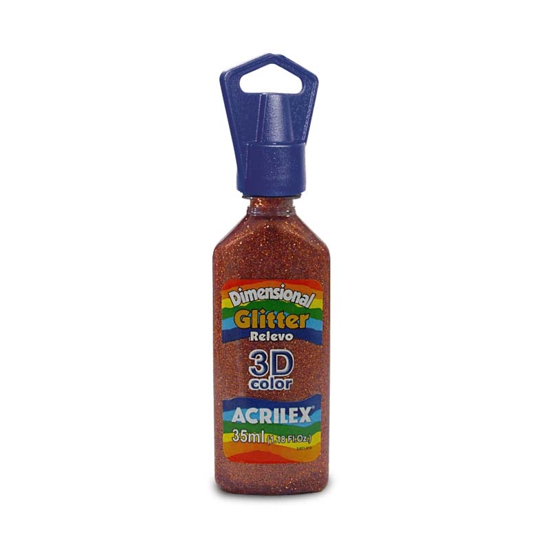  DIMENSIONAL RELIEVE 3D GLITTER ACRILEX;
35ML COBRE
