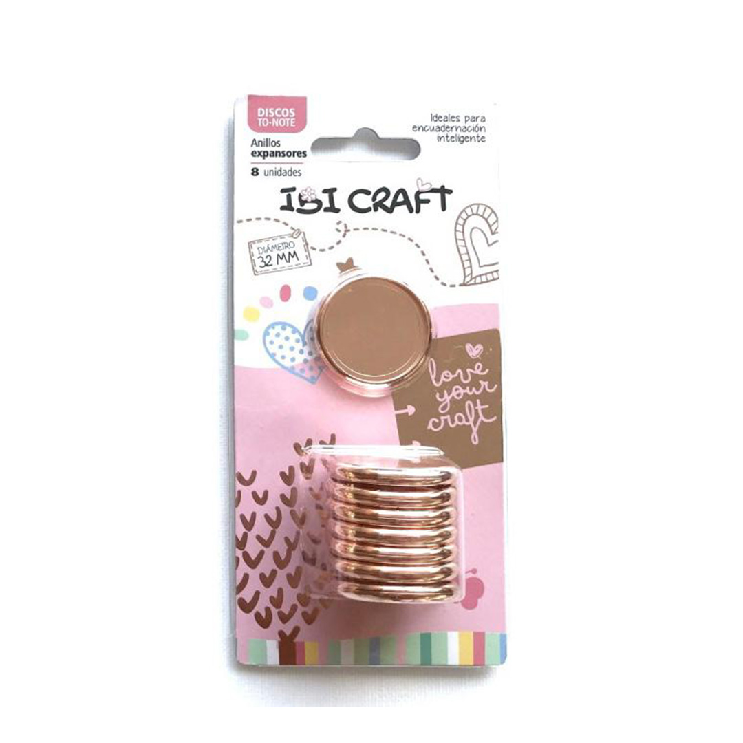  DISCO EXPANSION IBICRAFT 32MM GOLD ROSE X8