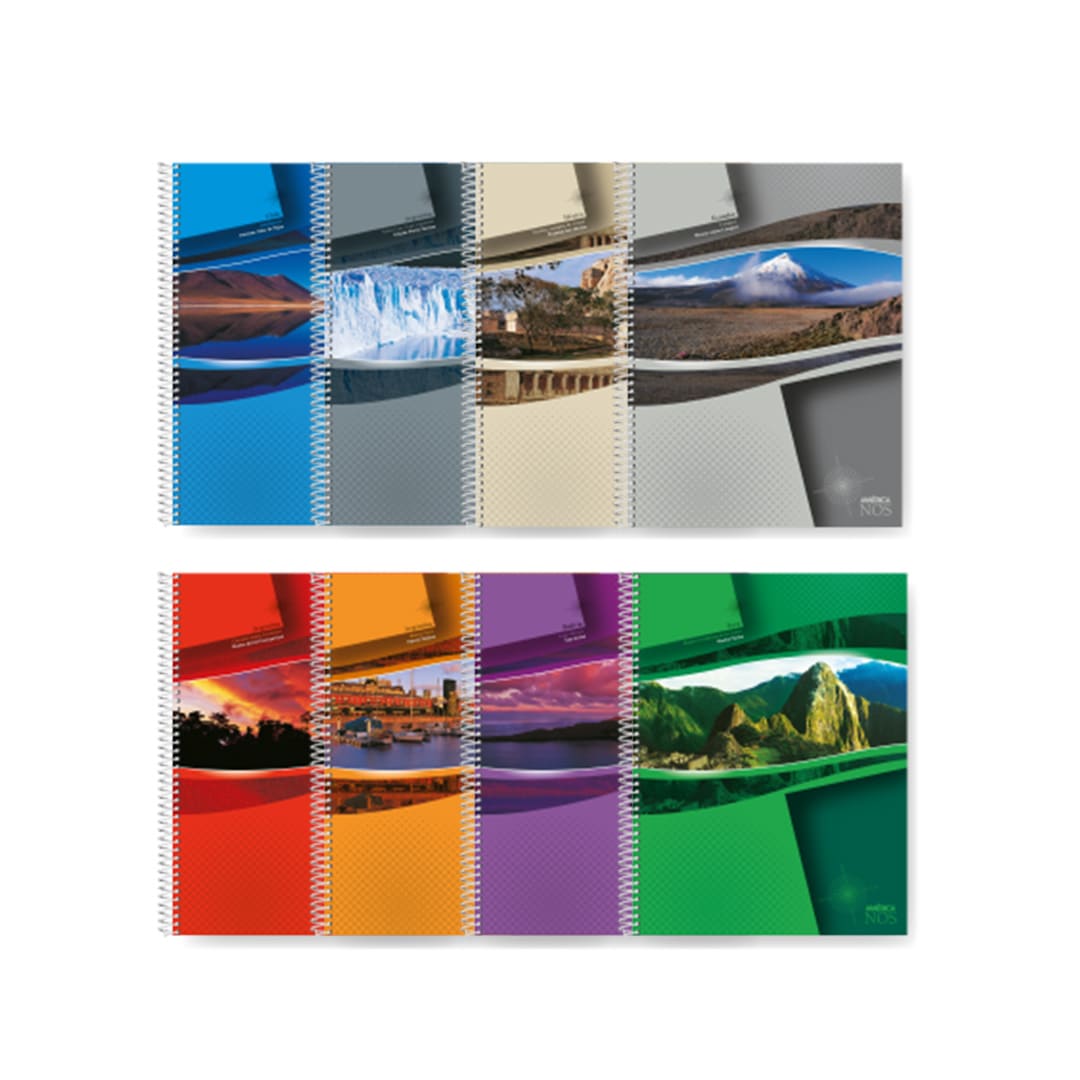  CUADERNO AMERICA 29.7 NOS 2 TAPA  FLEXIBLE ESPIRAL 80H RAYADO