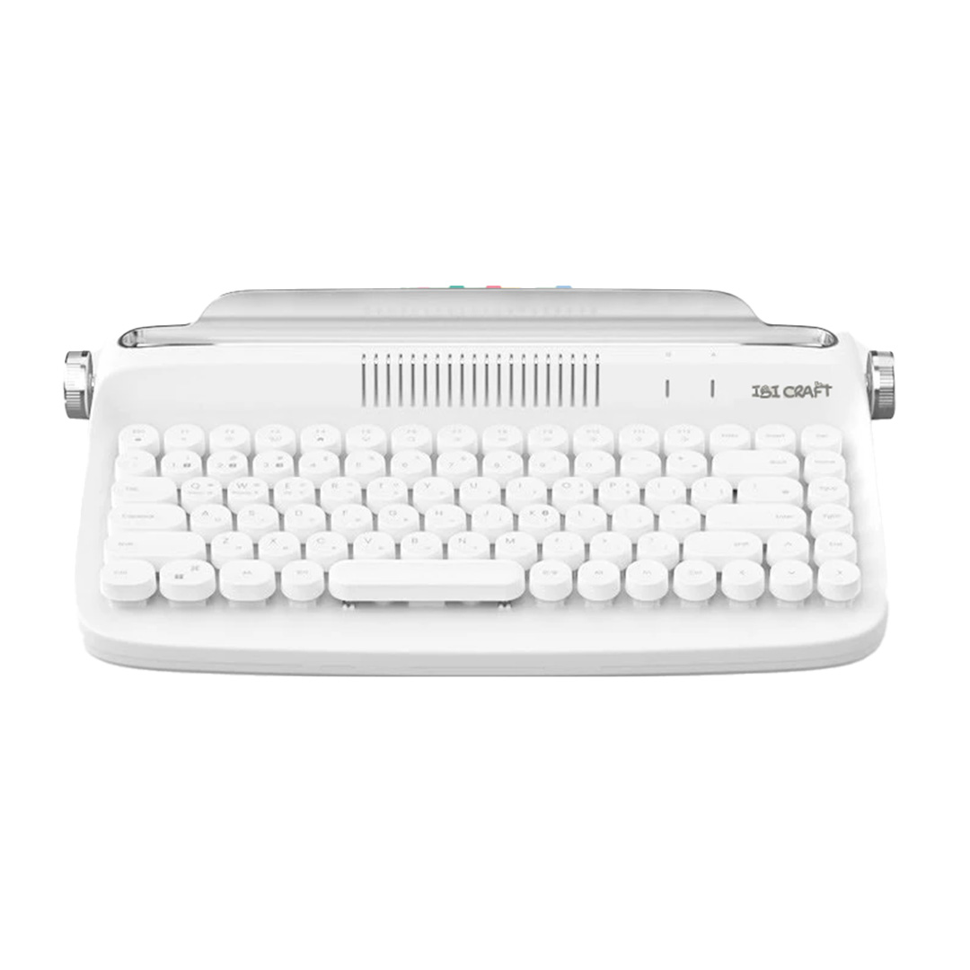  TECLADO IBICRAFT VINTAGE BLUETOOTH  BLANCO