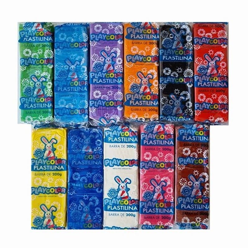 PLASTILINA PLAYCOLOR X 200 GRAMOS  NEGRA