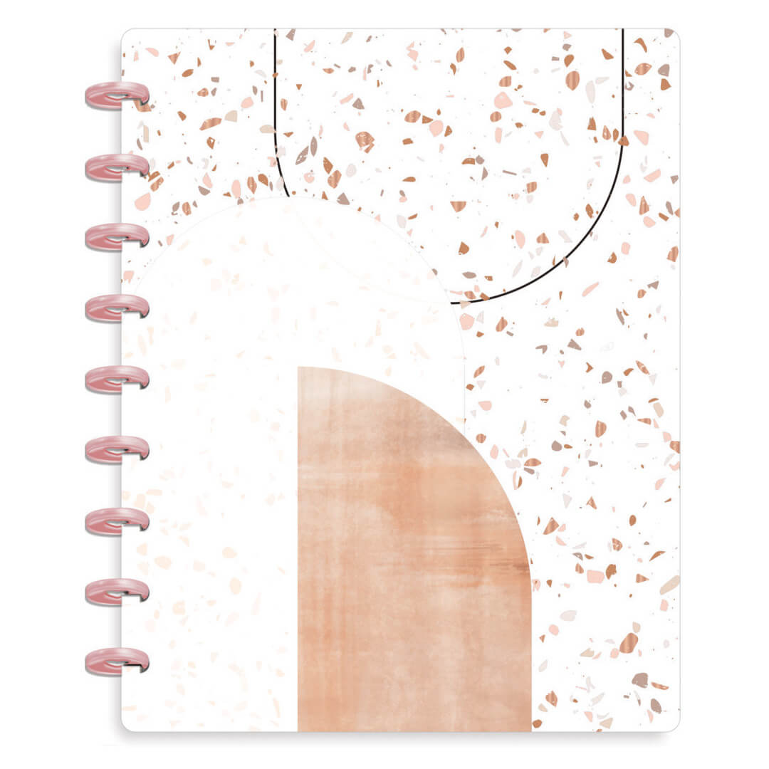  CUADERNO HAPPY PLANNER A DISCOS 60H  18X23 DIVISIONES PIEDRA ROSA