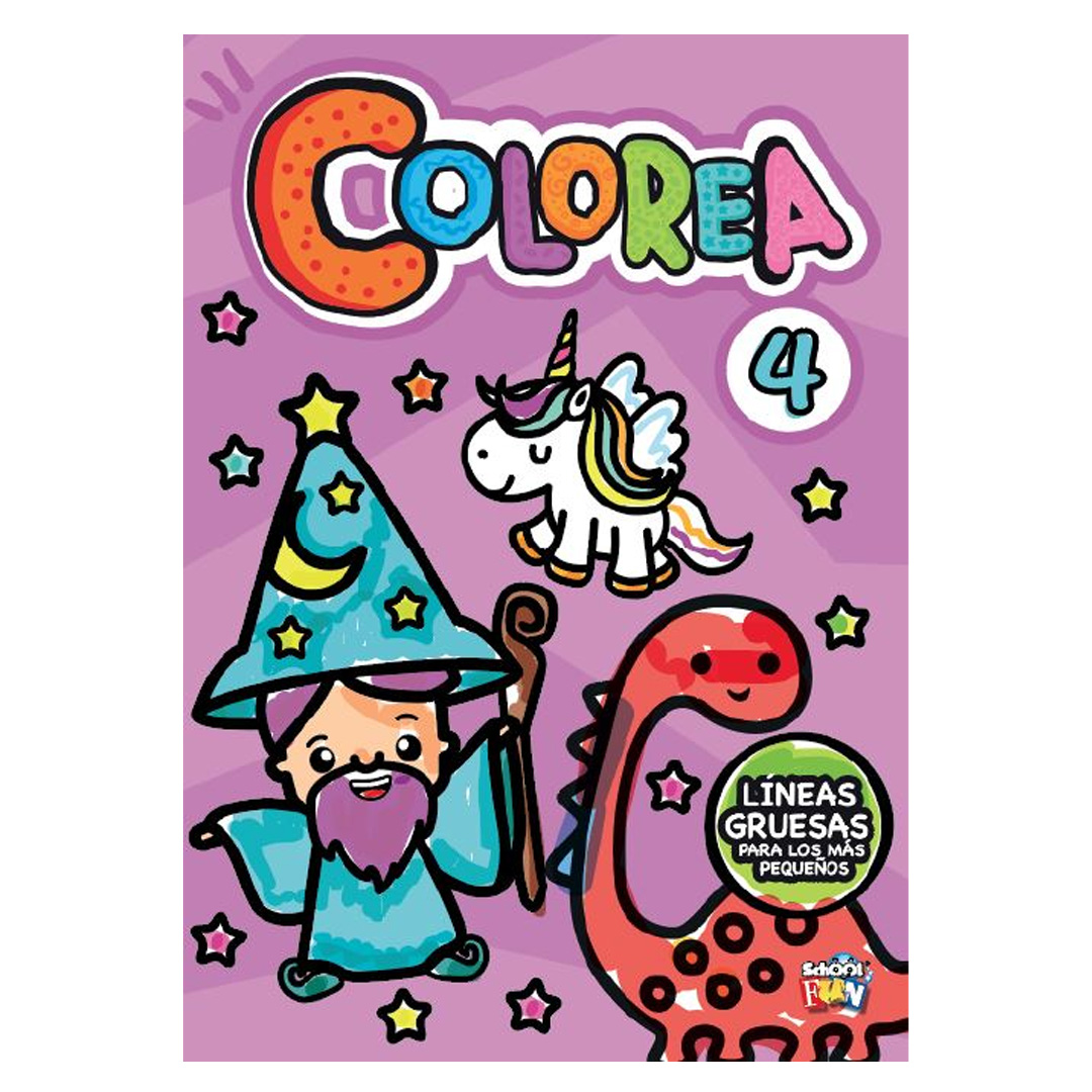  LIBRO PLOW COLOREA 4 UNICORNIO LINEASGRUESAS