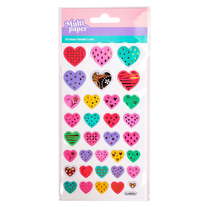  STICKERS MULTIPAPER TINY SWEET LOVE X6