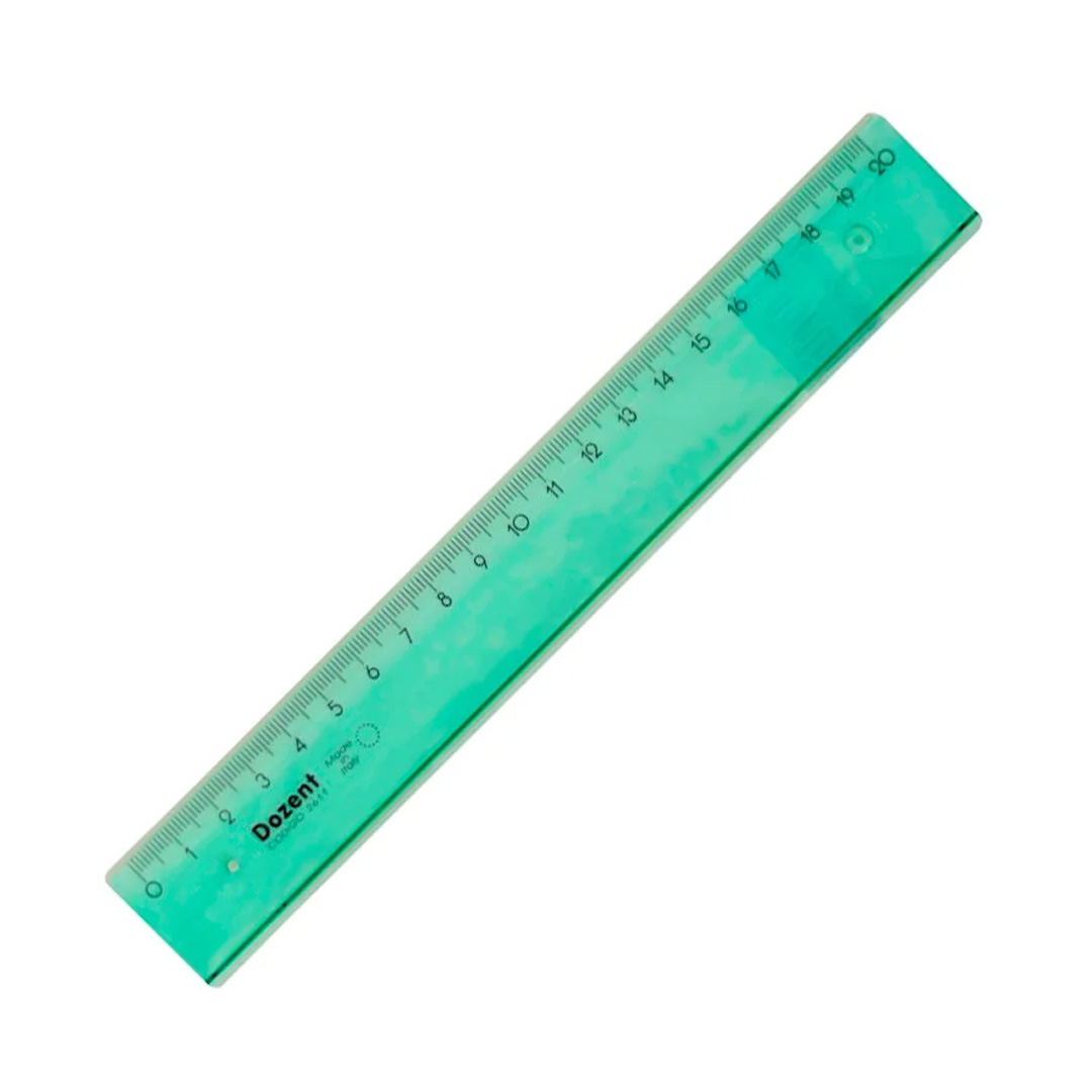  REGLA 20CM DOZENT VERDE TRANSPARENTE