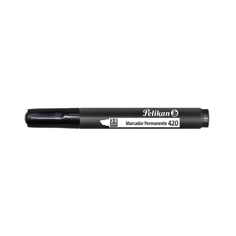  MARCADOR PERMANENTE PELIKAN 420 BISELADA  NEGRO X10