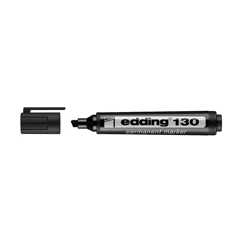  MARCADOR PERMANENTE EDDING PUNTA  BISELADA E-130 X10 NEGRO