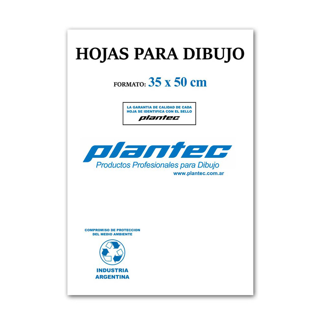  HOJAS DE DIBUJO PLANTEC 35X50 106GR  X10H