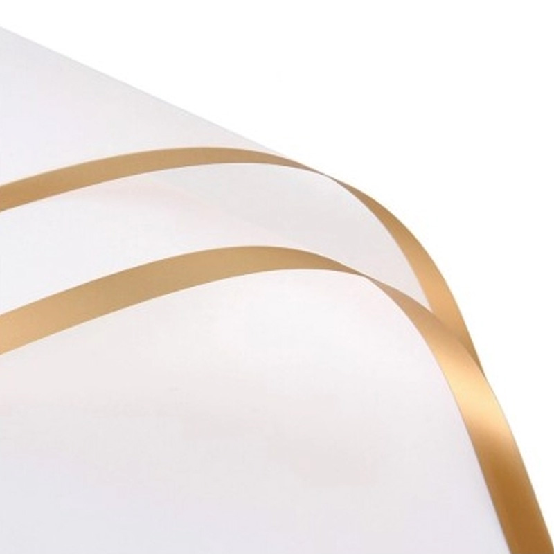  PAPEL COREANO IBICRAFT ESMERILADO BORDE DORADO X10H 56X56