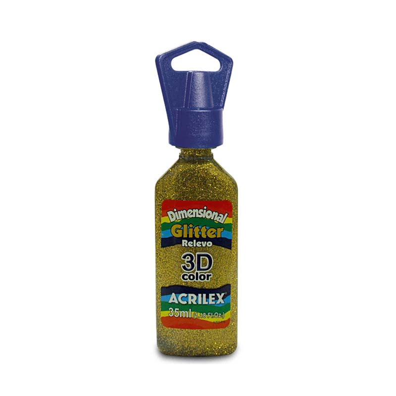  DIMENSIONAL RELIEVE 3D GLITTER ACRILEX;
35ML ORO