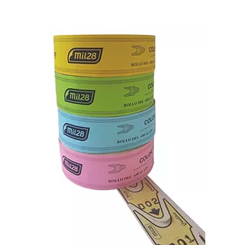  ROLLO PARA EXPENDEDORA ALFANUMERICO 1028  AMARILLO