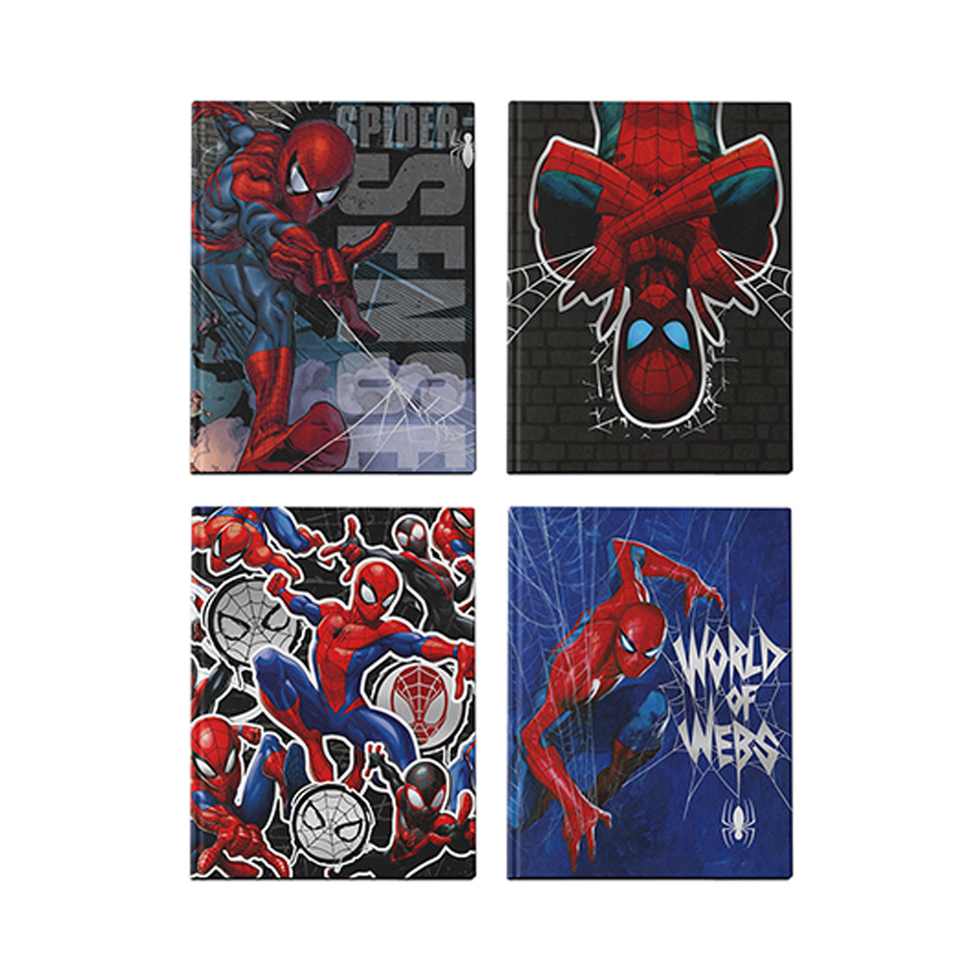  CUADERNO MOOVING 16X21 TAPA DURA COSIDO;
48H SPIDERMAN