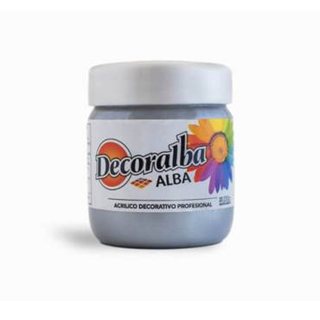  ACRILICO DECORATIVO ALBA 200ML PLATA