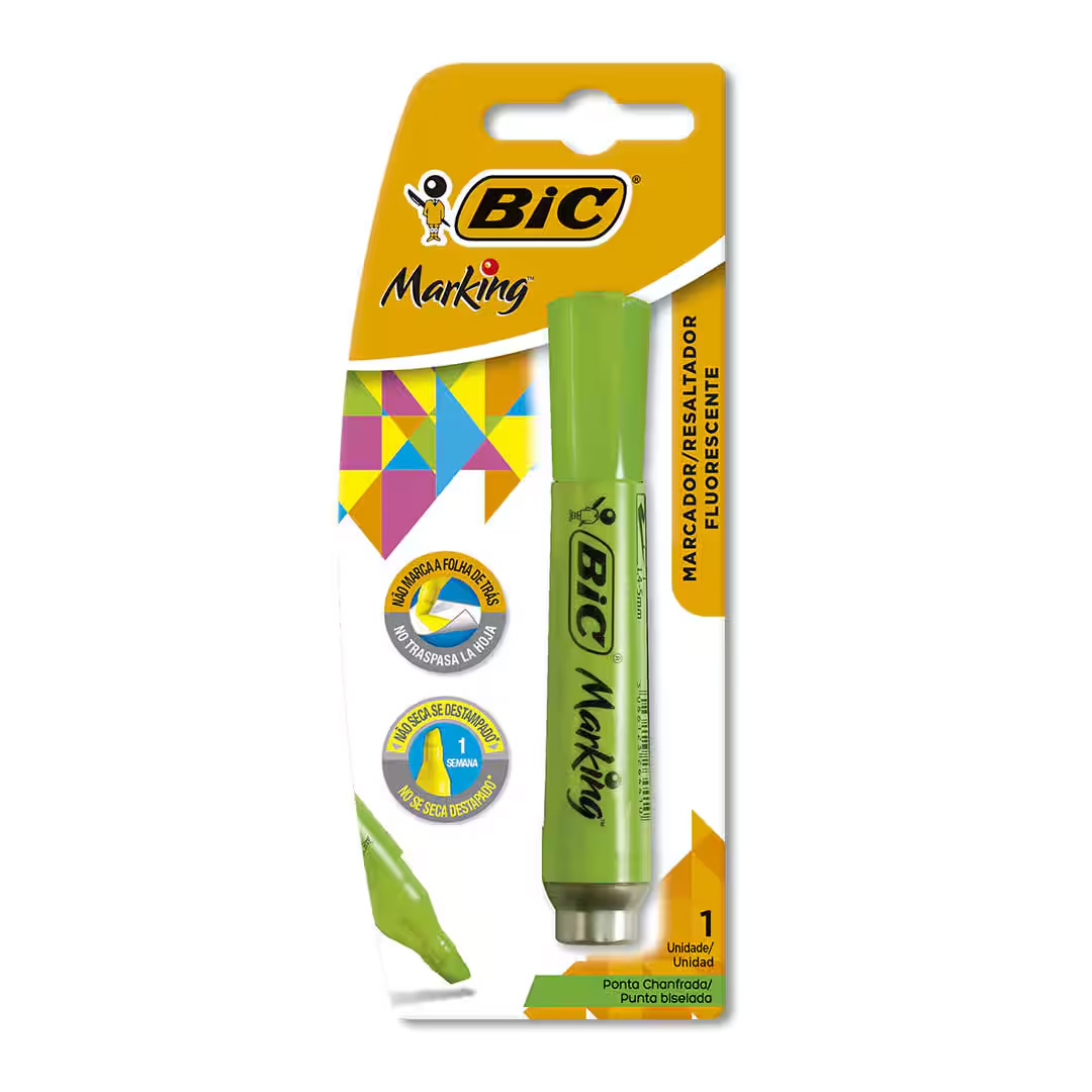  RESALTADOR REDONDO BIC MARKING BLISTER;
X1 VERDE