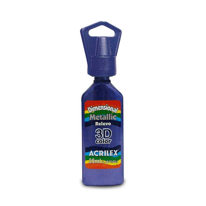  DIMENSIONAL RELIEVE 3D METALLIC ACRILEX 35ML VIOLETA